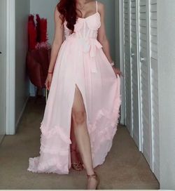 New with Tag, Small, Pink Corset Maxi Dress with Ruffle Hem $40 MSRP $150