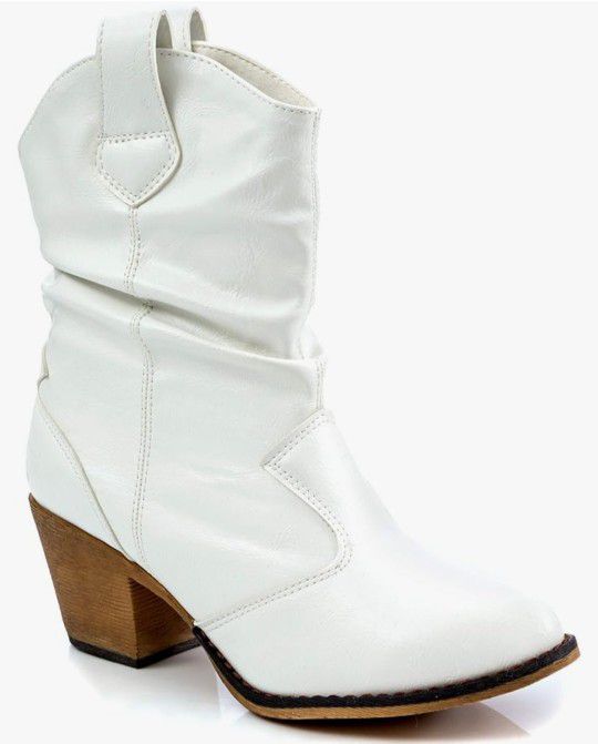 Women's White Cowboy Boots Size 6