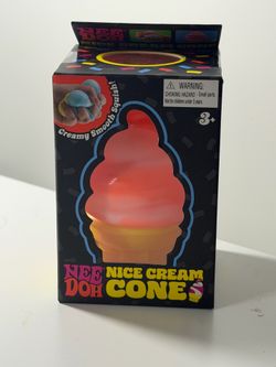 Nice Cream Cone squishy toy in orange and yellow
