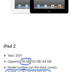 iPad 2 (2011)  16gb