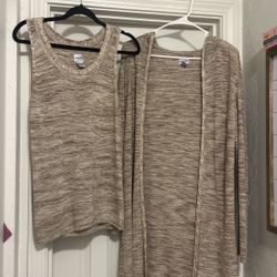 Very Super Cute Cardigan With A Matching Tank Top