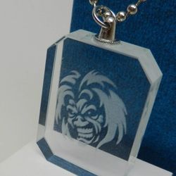 Iron Maiden Eddie Face Head Killer's Dog Tag Ball Chain One Of A Kind Necklace