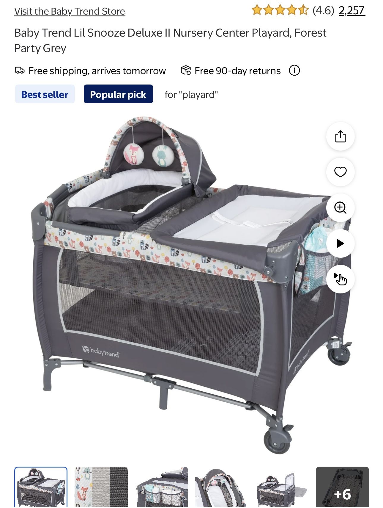 BabyTrend Lil Snooze Deluxe II Nursery Center Playard
