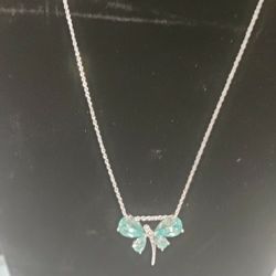 Swarovski Aqua Crystal Dragonfly Pendant