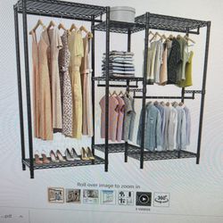 MUST GO! Garment Rack Heavy Duty - Rack With Shelves
