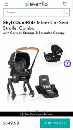 Evenflo Car Seat Stroller and Travel bag