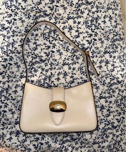 Coach Leather Shoulder Bag Cream