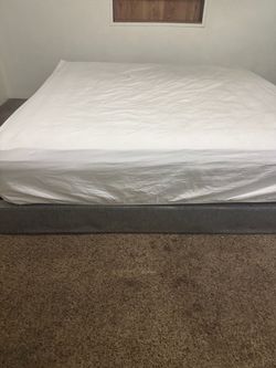 Bed with mattress