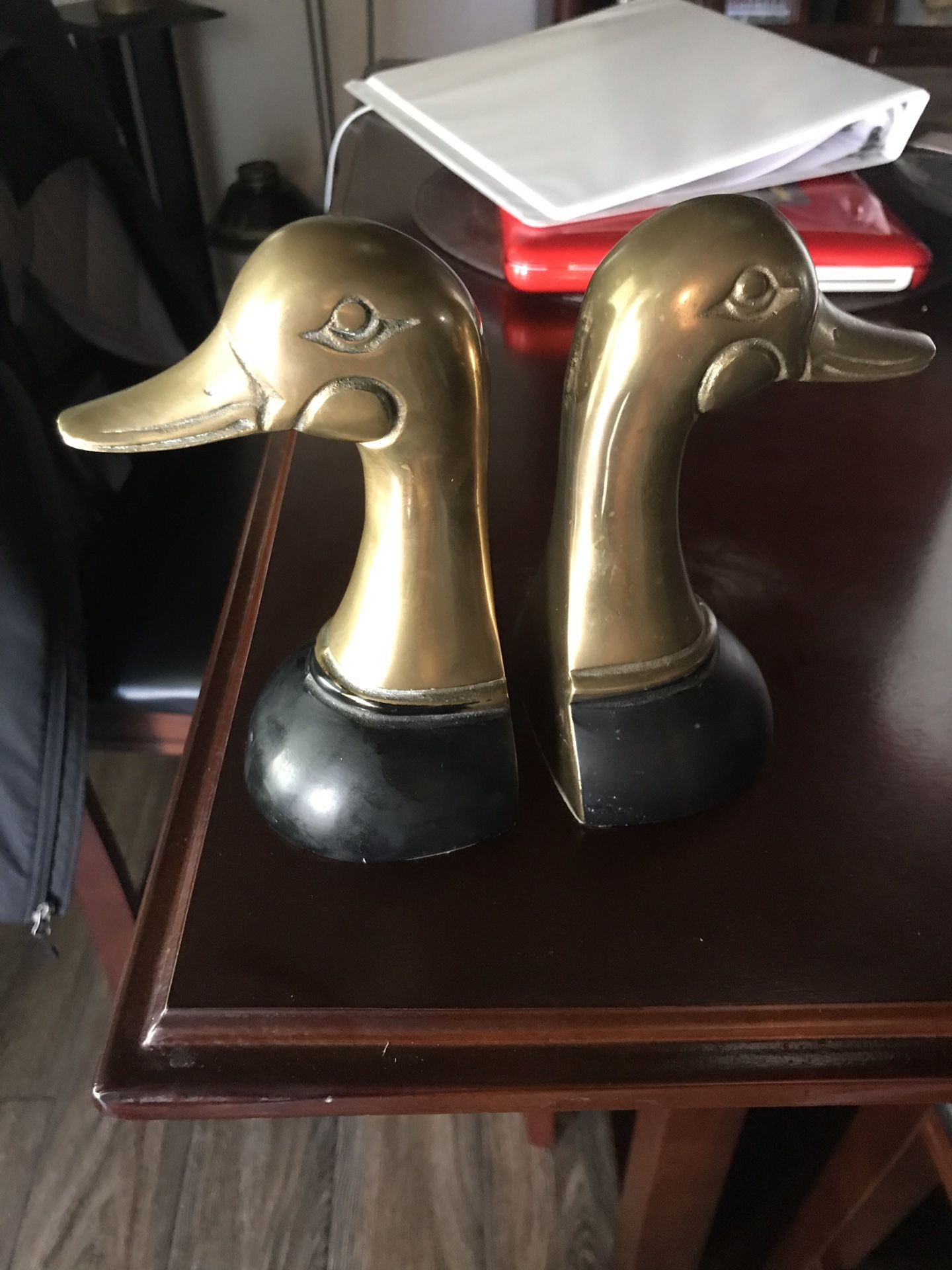 Mid century mallard duck bookends