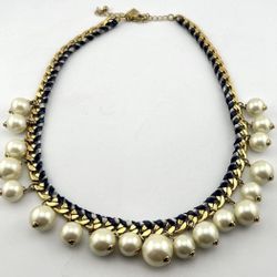 Kate Spade Pearl Necklace With Gingham Accent