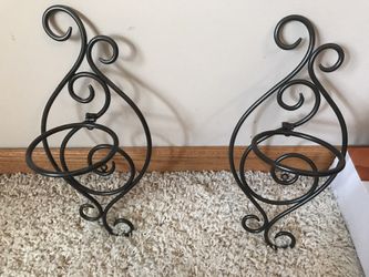2 wall hanging candle holders
