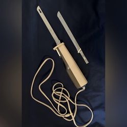 Vintage GE General Electric Knife Carving Motor, Cord & 8" Blades