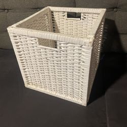 Vintage Foldable Wicker Basket Box 