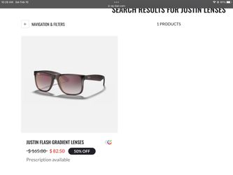 Lenses For Ray-Ban Justin’s RB 4165