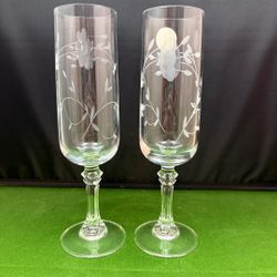 Set of 2 Princess House Champagne Flute Heritage