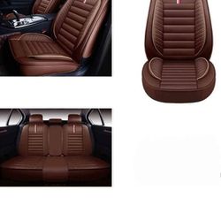 OASIS AUTO Car Seat Covers Premium Waterproof Faux Leather Cushion Universal Fit SUV Truck Sedan 