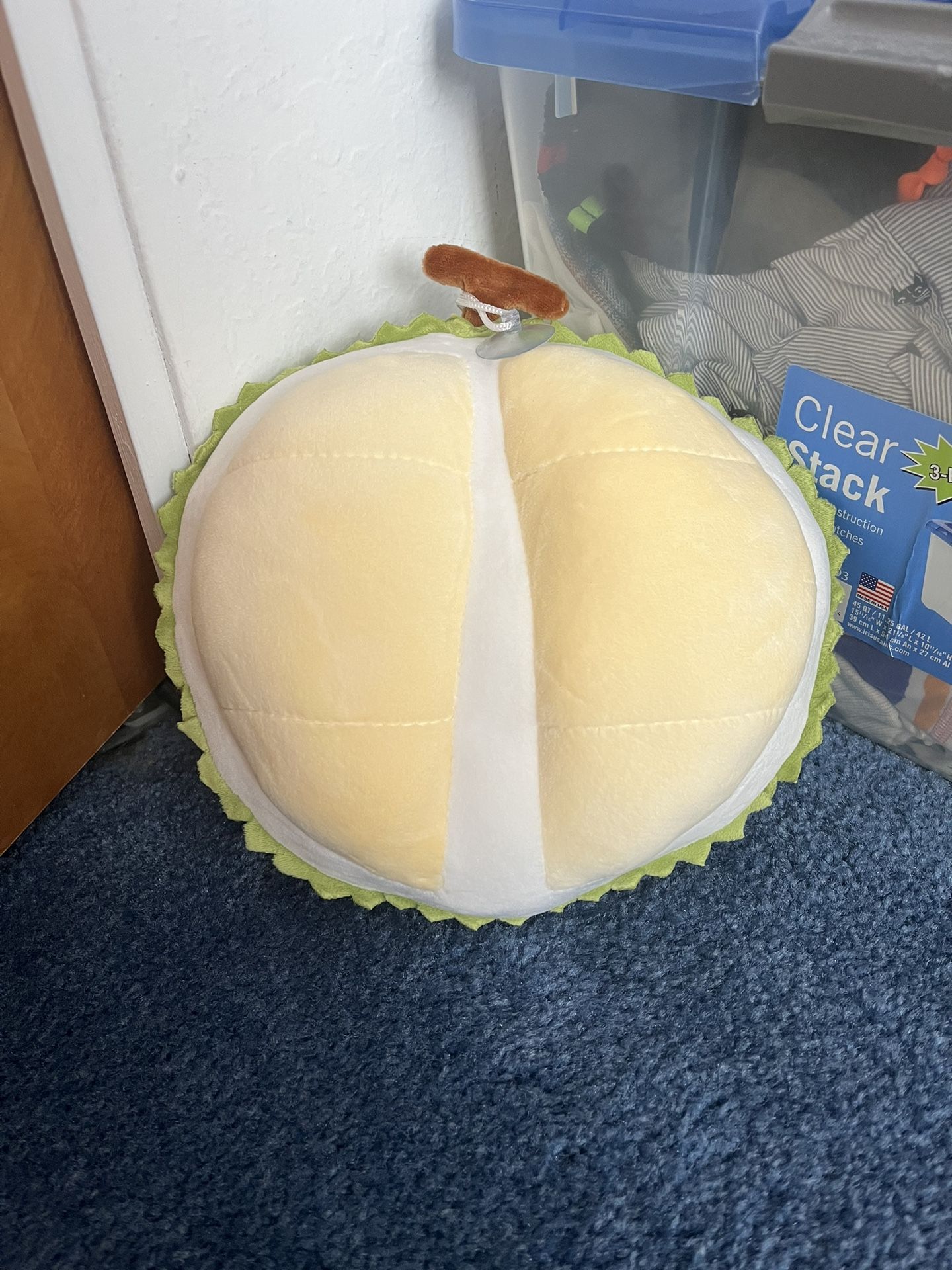 Fluffy Durian Fruit Pillow Plush Stuffed Animal