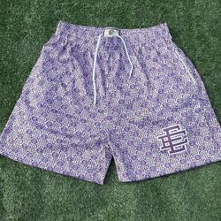 Eric Emanuel purple with design shorts size medium (brand new)