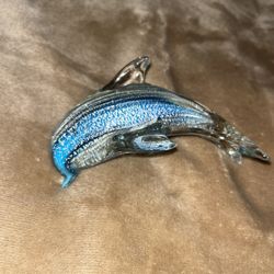 Glass dolphin decoration 