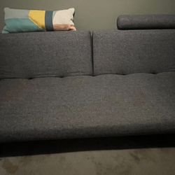 Free Pick Up NE Seattle. Kasala -Recline To Flat Gray Couch