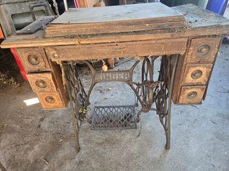 Antique singer sewing machine stand