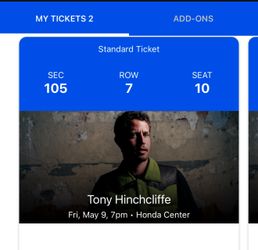 Tony Hinchcliffe Honda Center