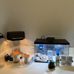GLASS 3 GALLON and ACRYLIC 2 GALLON FISH TANKS