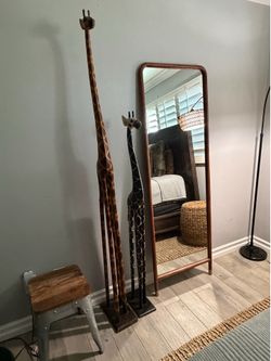 Pair of wooden Giraffe’s -$150