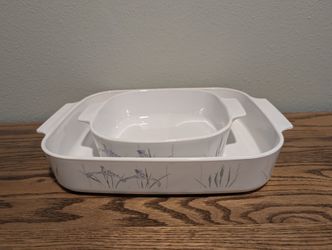 Vintage Corning Ware Open Roaster Lasagna Baking Pan 12.25x10.5x2.5 2.5 L, Vintage Corning  Wear Shadow Iris Casserole Dish A-10-B