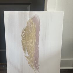 Pink Feather Painting
