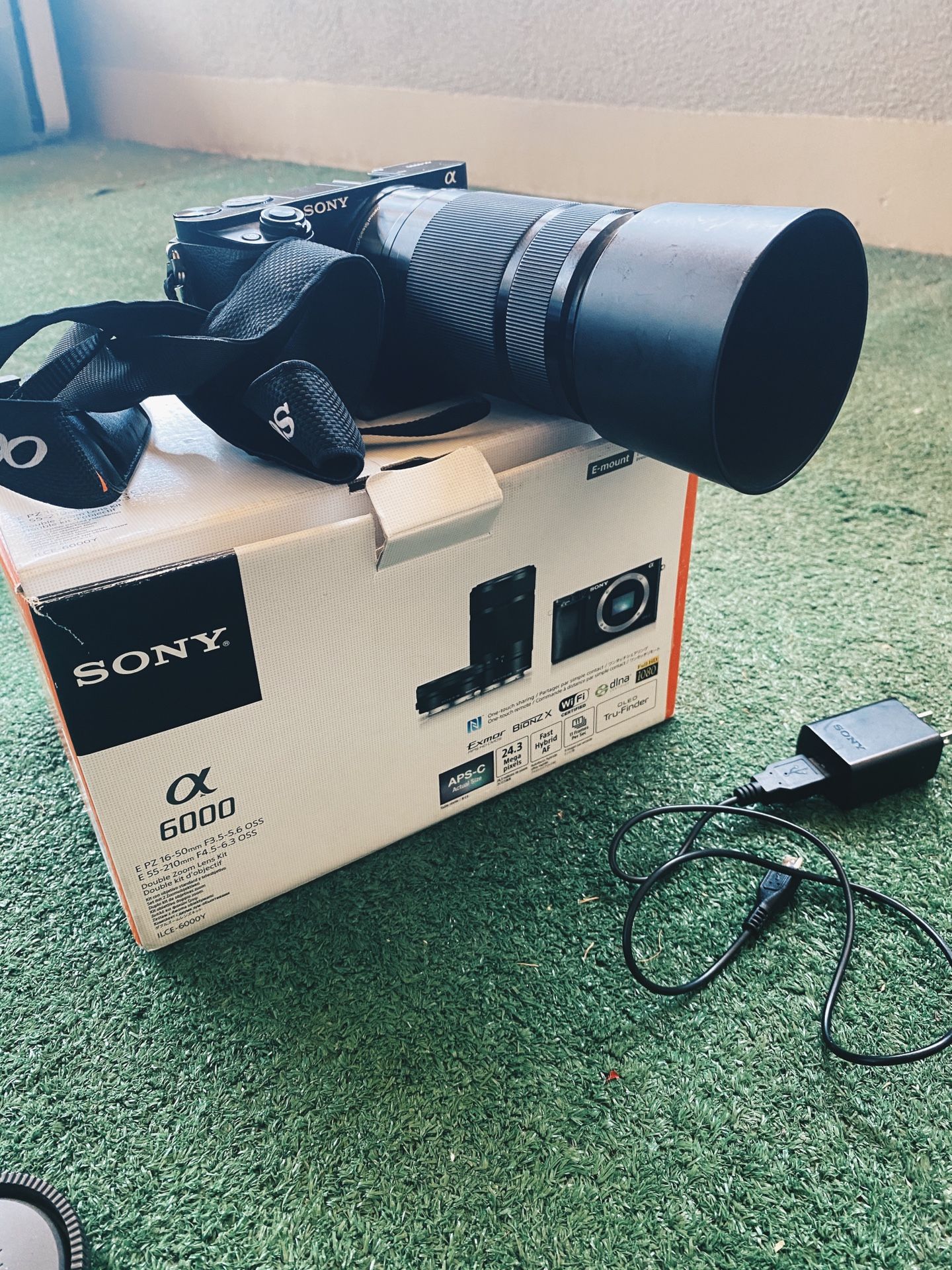 Sony A6000 Mirrorless Camera with 55-210mm and 50mm Lens