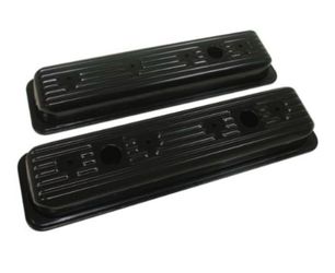 Steel Valve Covers Fits 1987–2000 Chevy/GMC 5.0L & 5.7L SBC Black Ball Milled Center Bolt