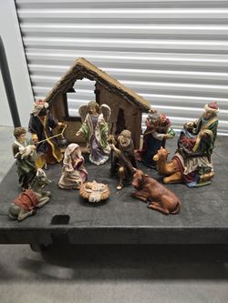 Kirkland Nativity Hand Painted Christmas Creche