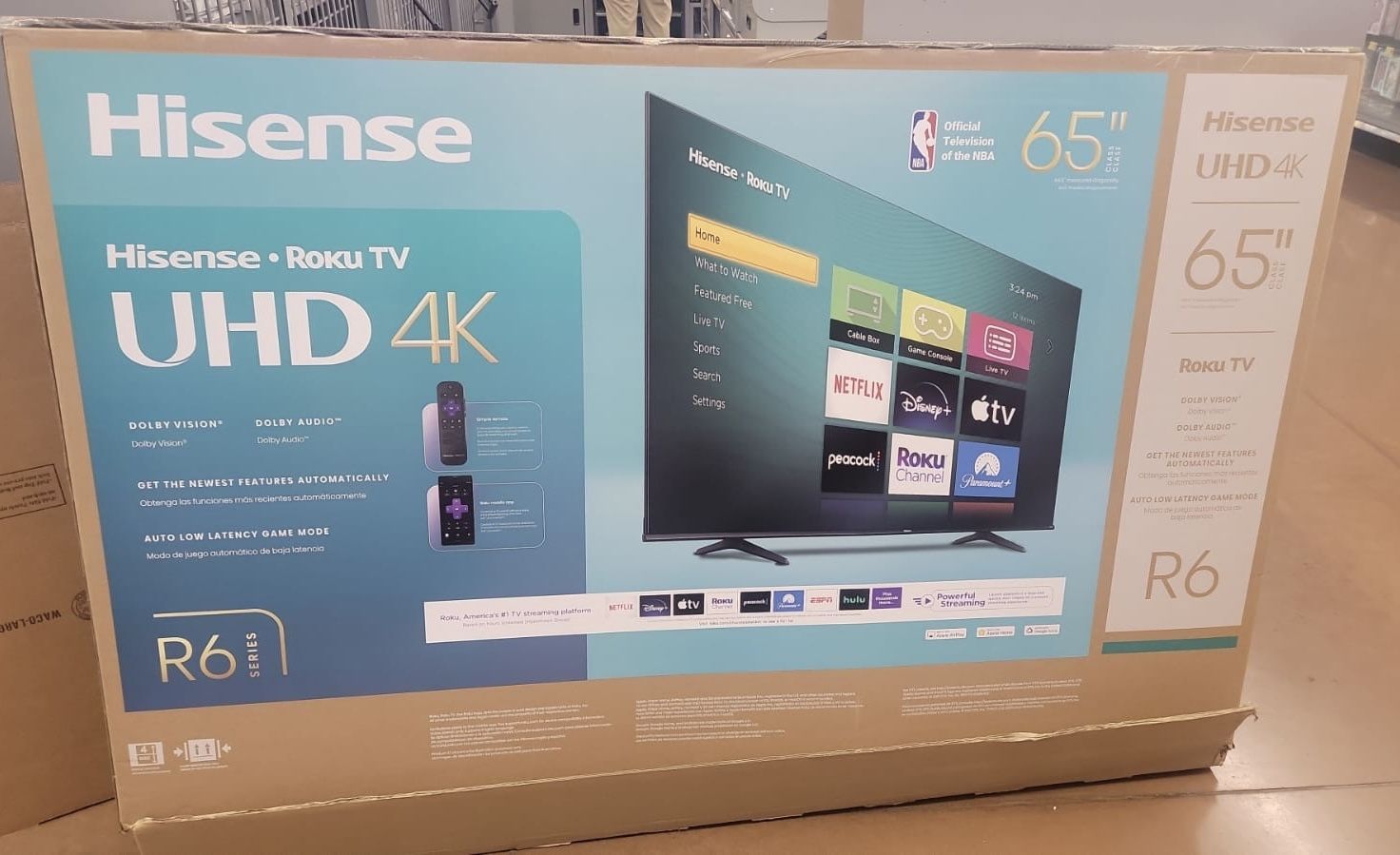 HISENSE 65 INCH UHD ROKU TV'S IN STOCK 65R6E4 W/WARRANTY - PAYMENT OPTIONS