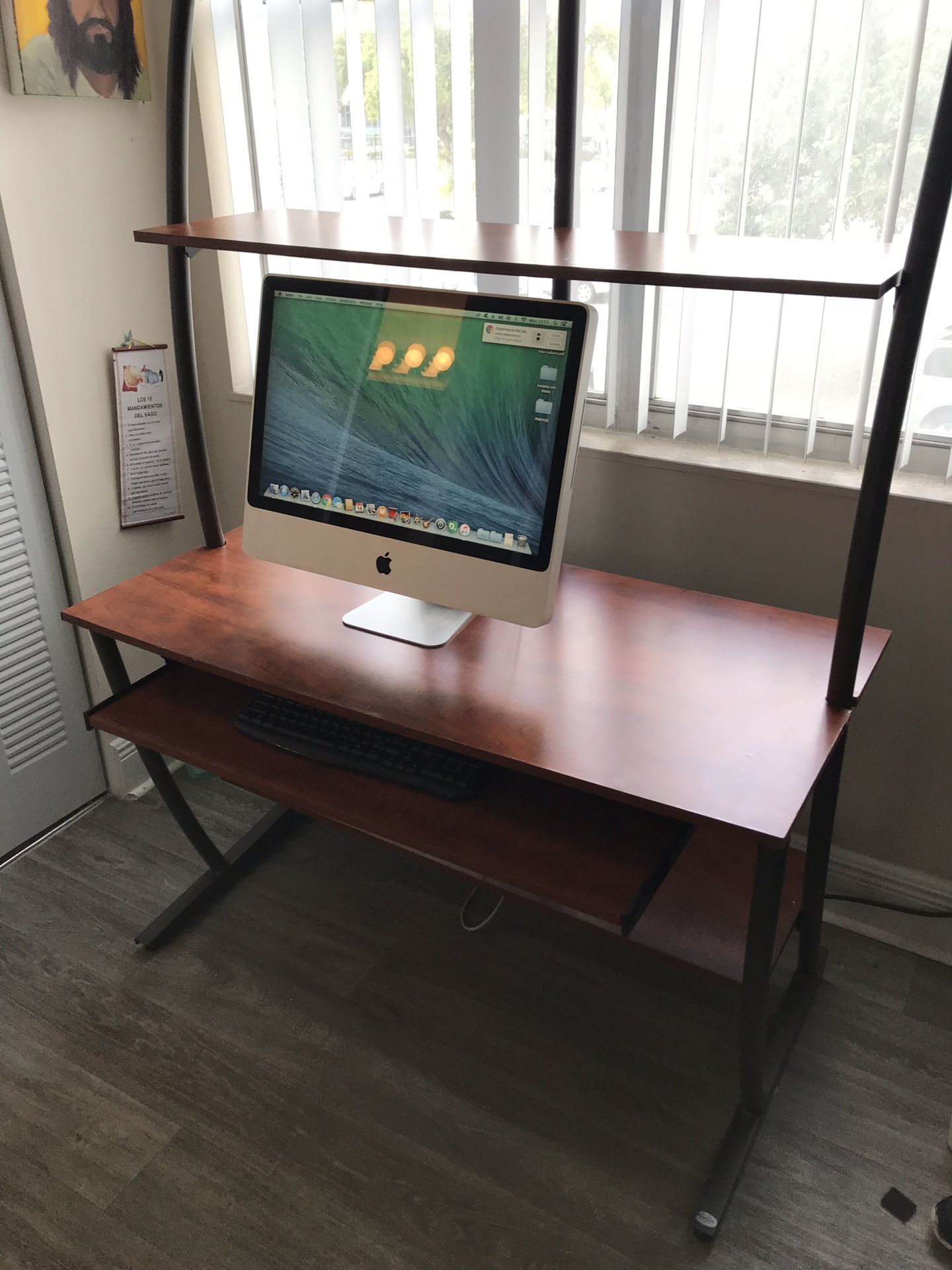 Computer / Office Desk with Sliding Keyboard Drawer (stand only - computer not for sale)