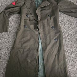 Vietnam War USMC Wool Overcoat Green Enlisted Marine Corps Overxoat $89 Shipped $79 Local