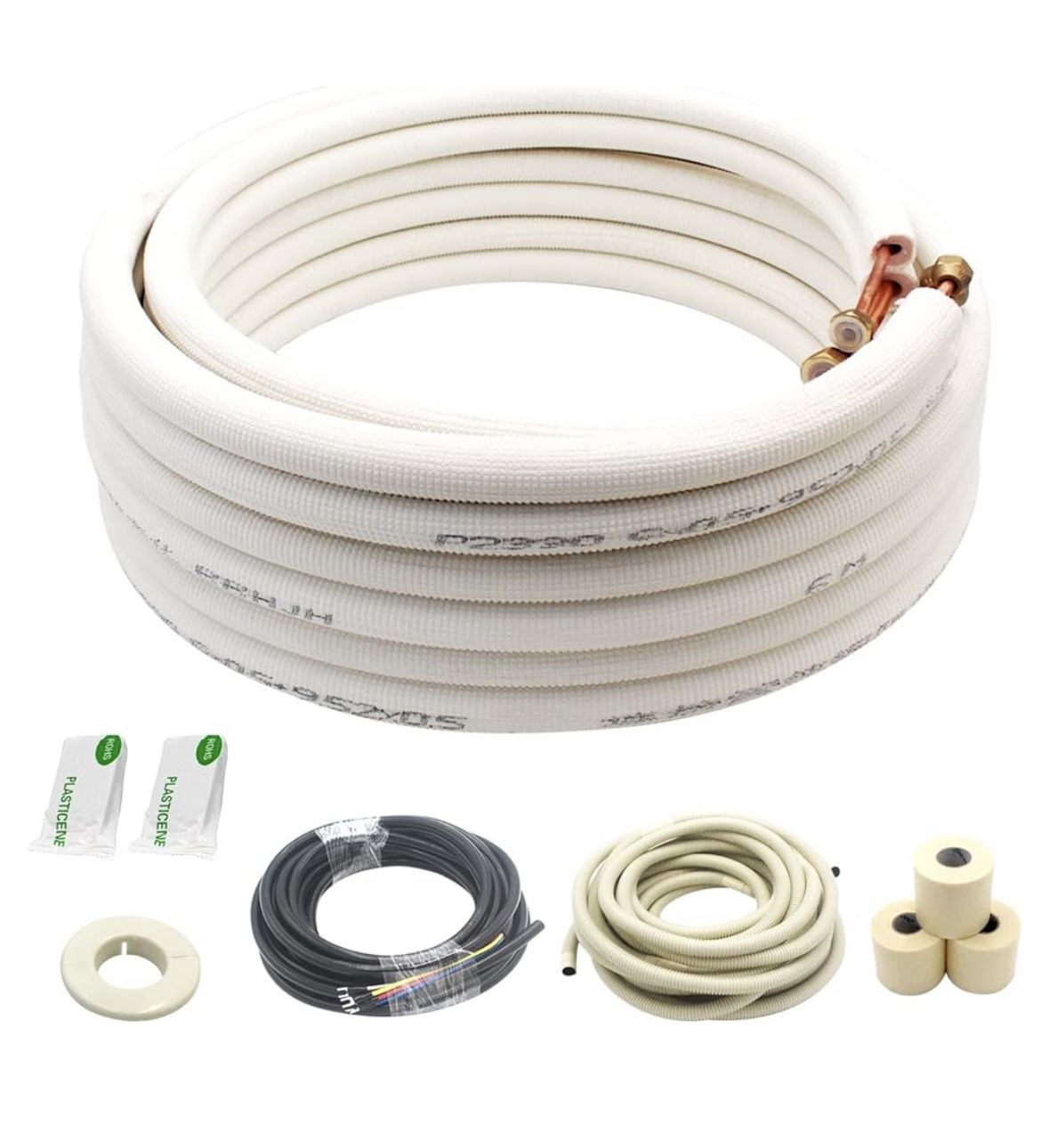 25 Ft Mini Split Line Set.Air Conditioner Copper Tubing Pipes Extension Set, 3/8" & 5/8" 3/8" PE Thickened for AC and Heating Equipment Insulated Coil,All Products : American Fashion Style Bags On Sale