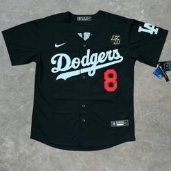 Dodgers Kobe Bryant 8 Black Jersey (small To 3X) 