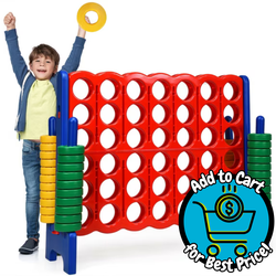 Costway Jumbo 4-to-Score 4 in A Row Giant Game Set Kids Adults Family Fun