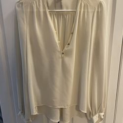 Elegant White Needle & Thread Off White Blouse - Somewhat Sheer - Like New - Medium
