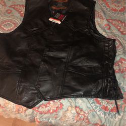 Mens 3xl Leather Vest  NEW !!!!