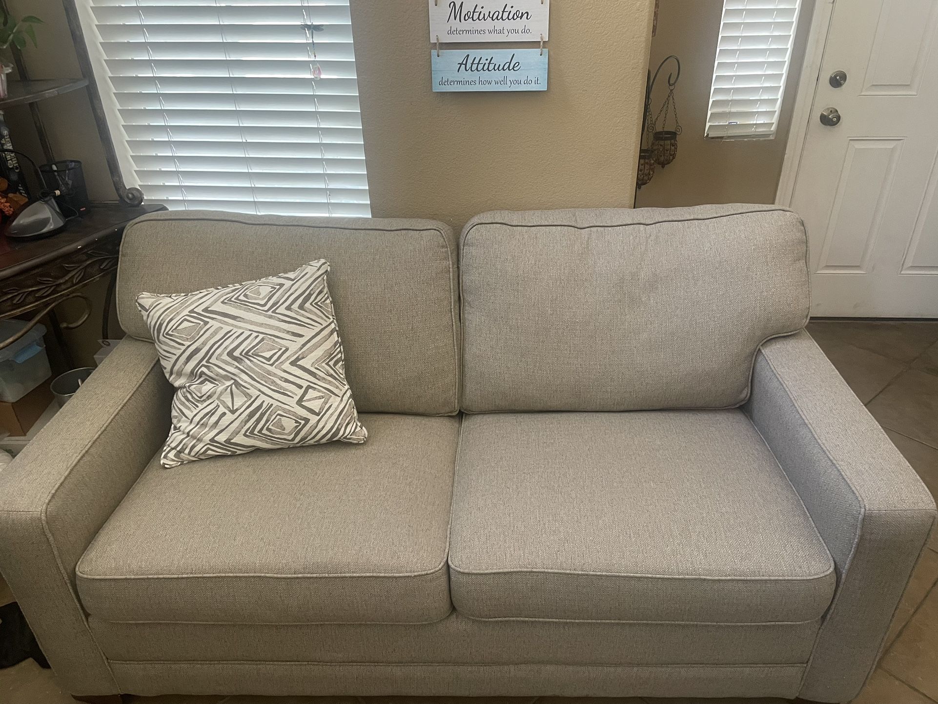 Tan Couch with Pull out bed