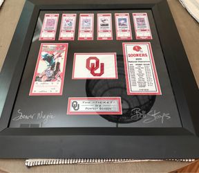 Bob Stoops Signed Oklahoma Sooners 2000 National Championship Display – Limited Edition #18/100 – COA