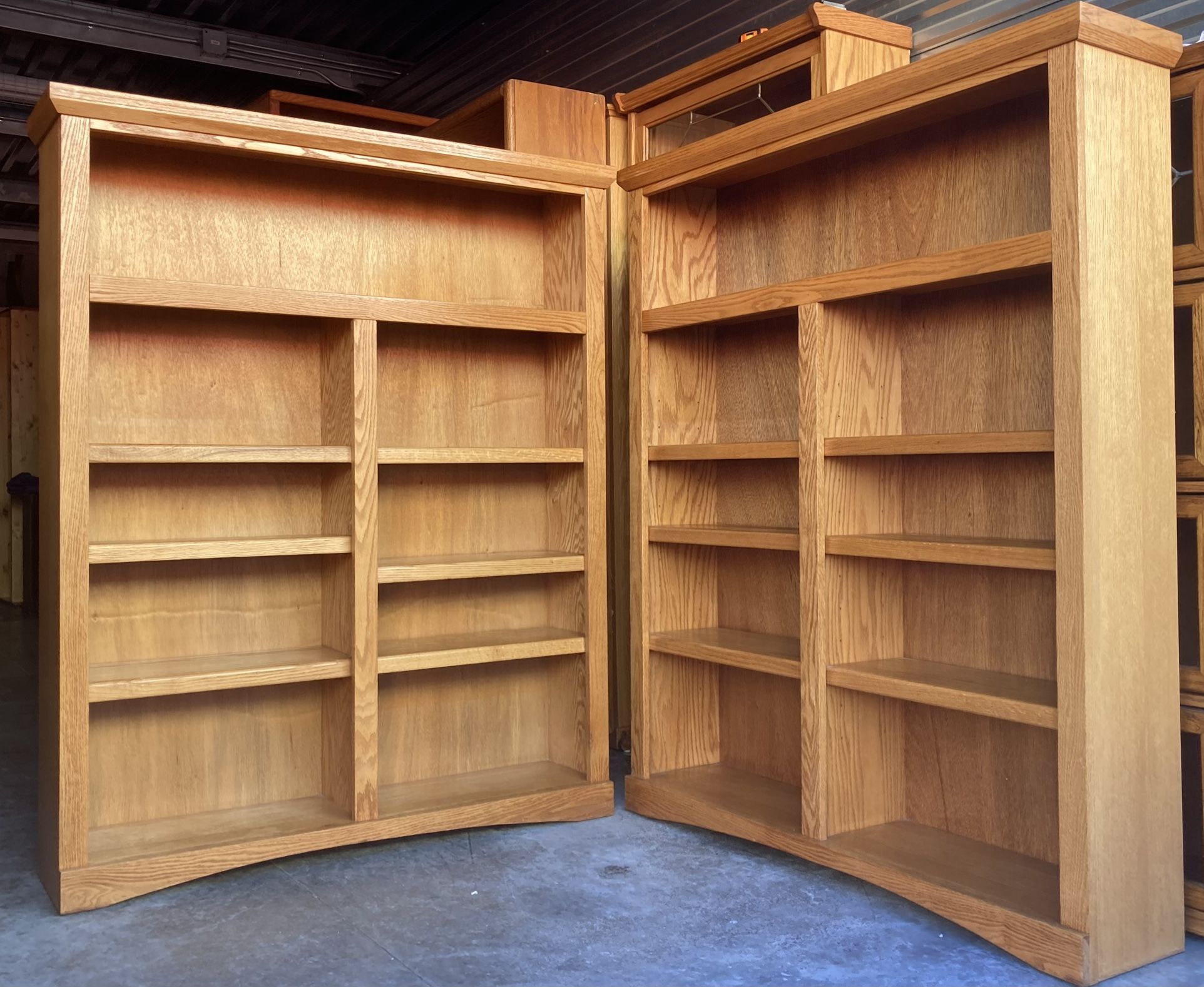 4’ x 5’ Oak Bookcase / Bookshelf (2 Available)