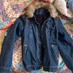 Jean Jacket With Fur