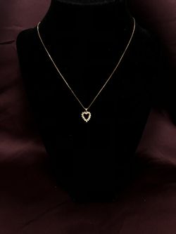Heart Shaped Diamond Necklace