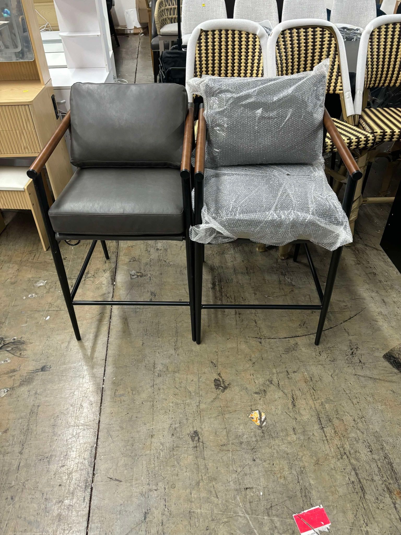 CHITA Modern Counter Stools Set of 2,(small damage)