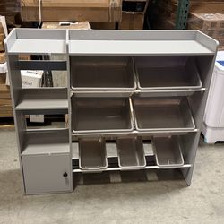 New Assembled 4-Tier Kids Toy Storage Organizer. 44” X39” X 12”. Weight capacity 265lbs