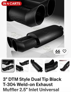 New inlet performance dual tip muffler