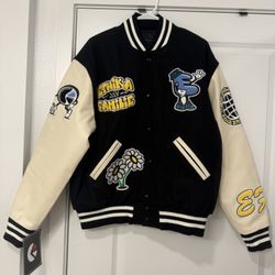 Ethika Leather Varsity Jacket 